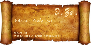 Dobler Zsóka névjegykártya